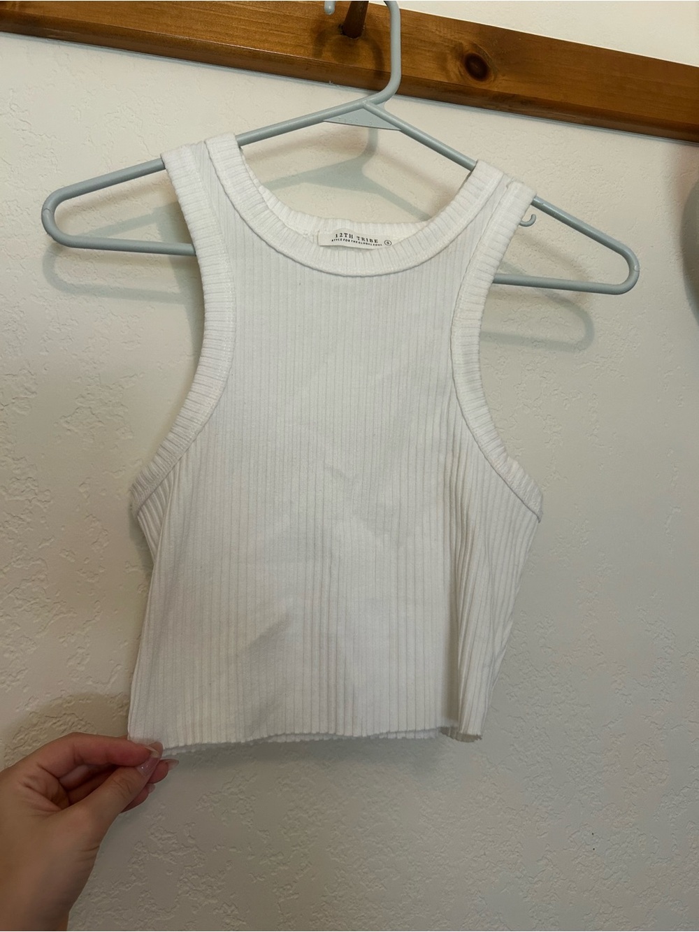 12th tribe white razorback tank